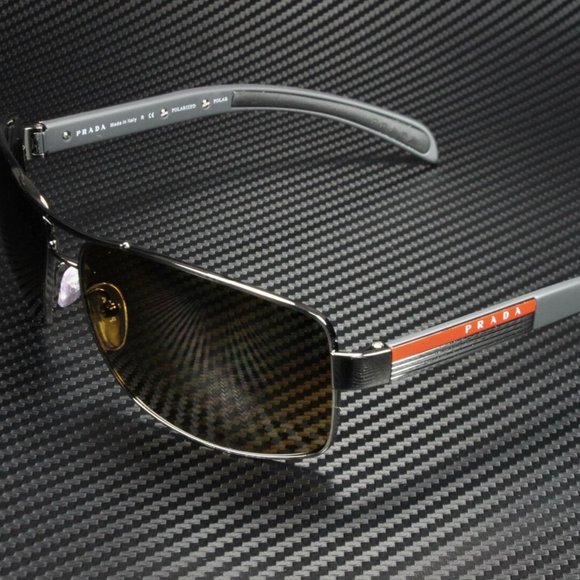 Prada Men's Polarized Brown Sunglasses! - Picture 1 of 4